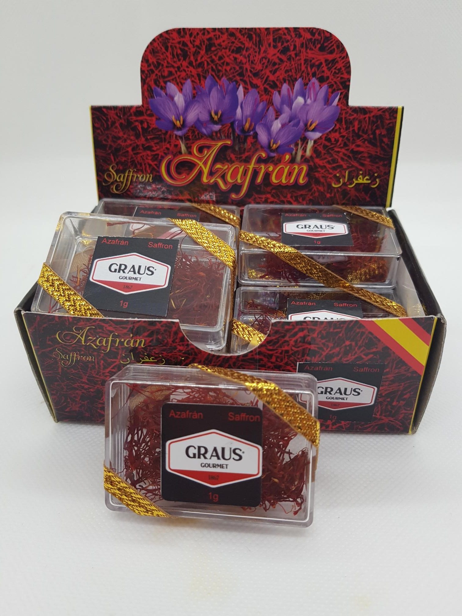 Azafrán hebras 1 g. Caja 12 unidades
