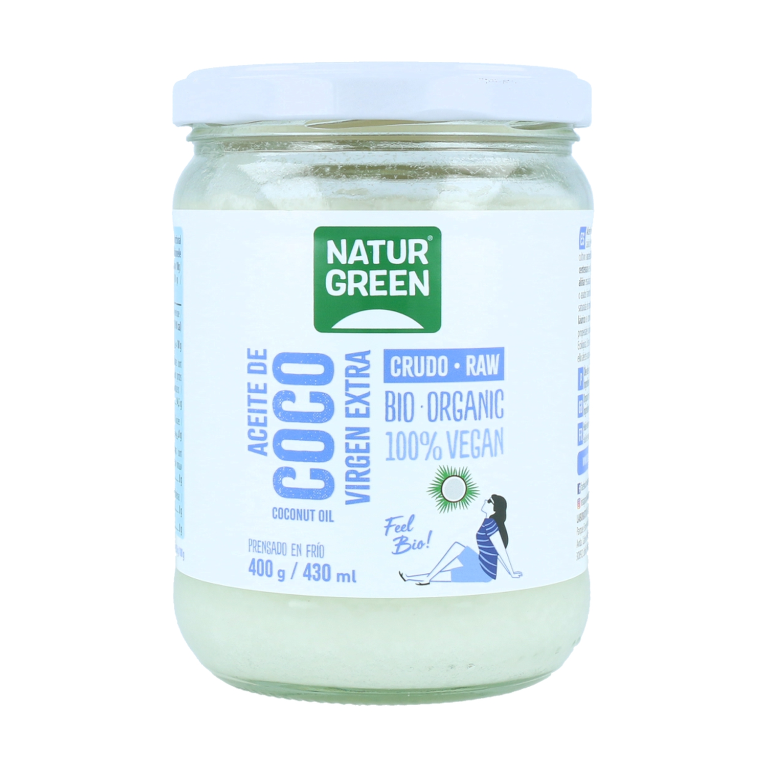 Aceite de coco Bio 200 g.