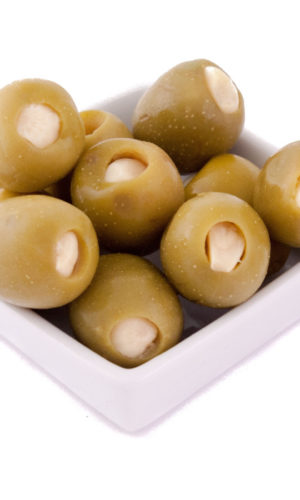 Gordal rellena de ajo. 400g.