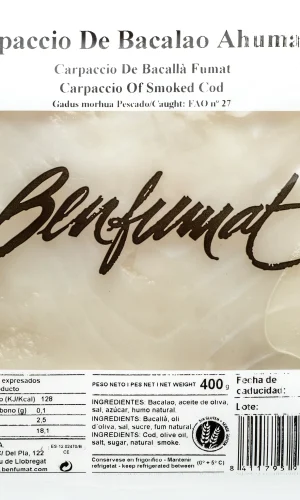 Smoked cod carpaccio 400 g