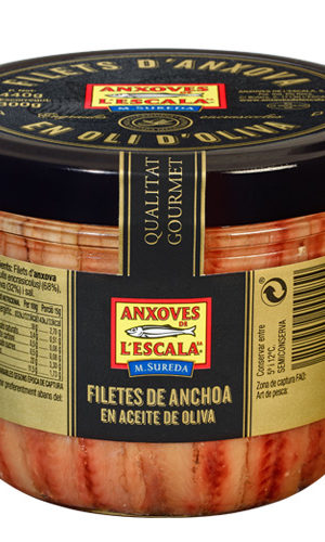 Anchovy fillets 400 g.