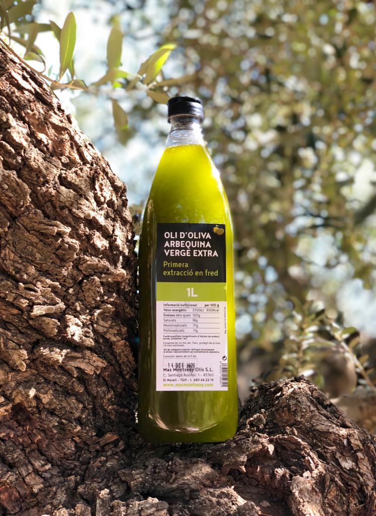 Aceite oliva sin filtrar. 1 litro