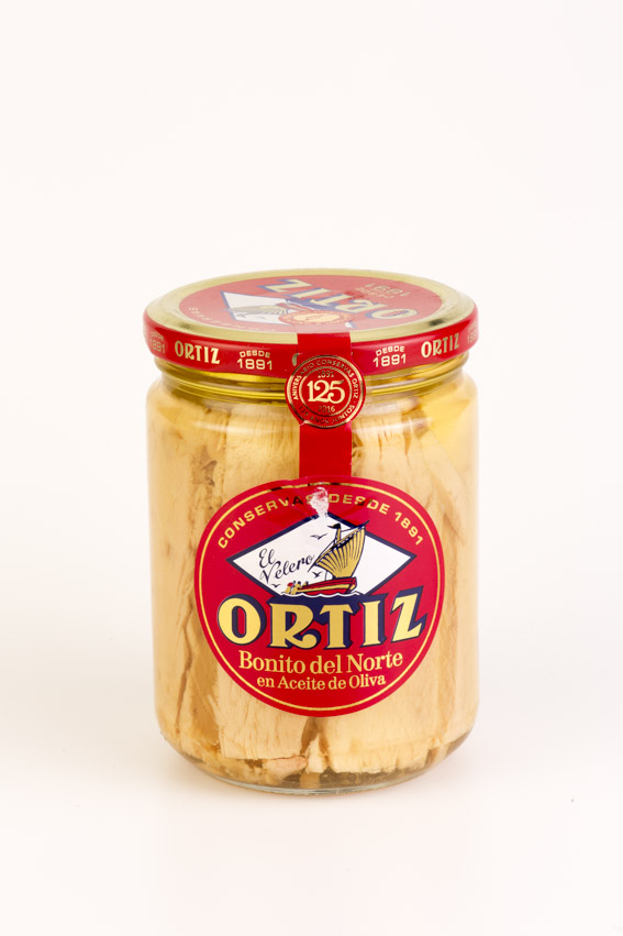 Ortiz Bonito aceite oliva. Tarro 260 g.