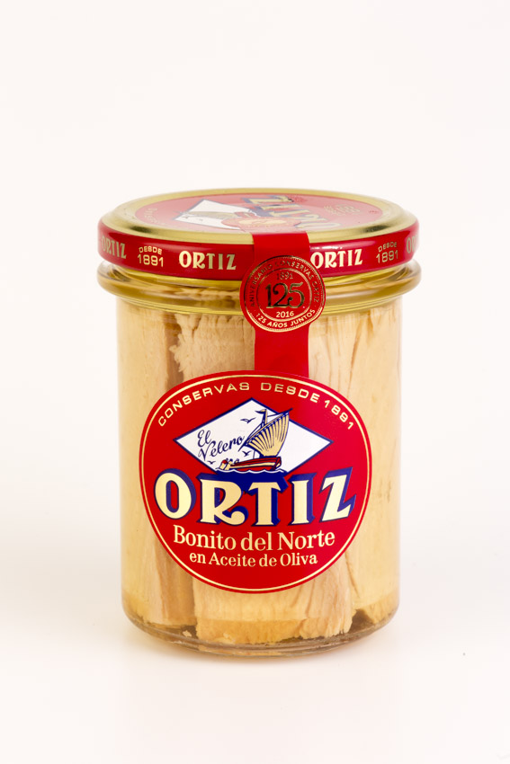 Ortiz Bonito aceite oliva. Tarro 445 g.